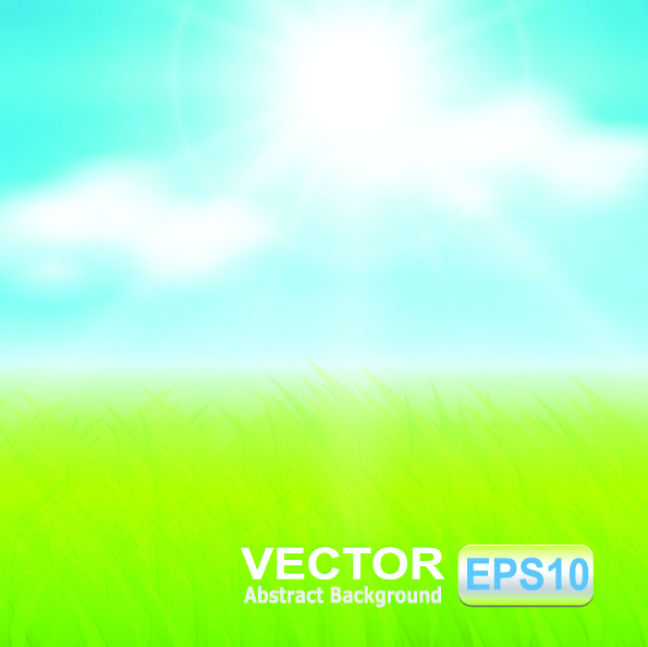 free vector Vector grass sky
